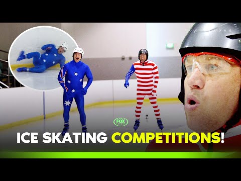Fletch & Hindy go Ice-skating & play ice-hockey 🤣🤣 | Summer Vacation 2015 | Fox League