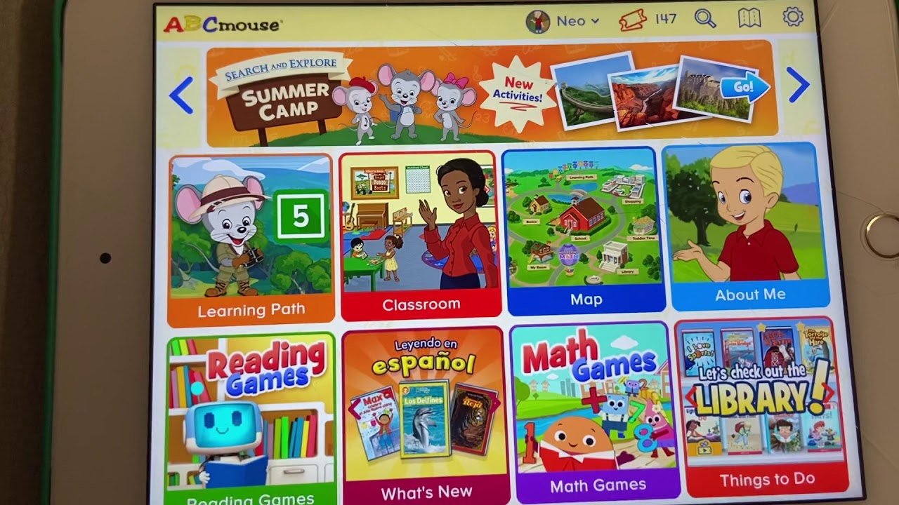 Change Learning Path on ABC Mouse