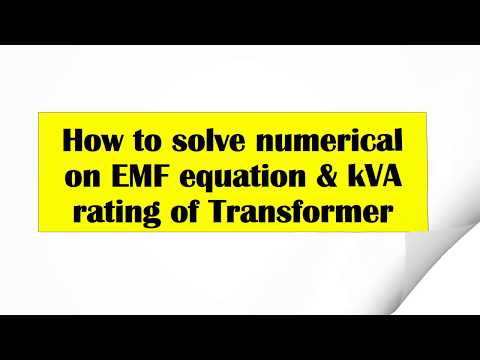 #kVArating numerical #EMFequation problems #BasicElectricalEngineering #transformer#turnsratio#Flux
