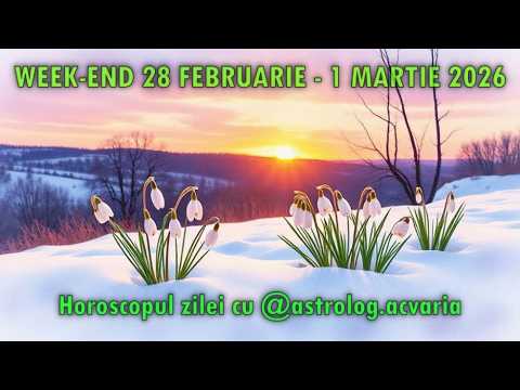 ASTA-I CALEA! ➡️ WEEK-END 28 FEBRUARIE - 1 MARTIE 2026 ☯ HOROSCOPUL ZILEI  @astrolog.acvaria ​