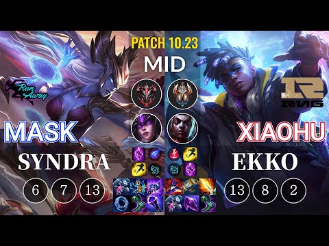 RNW Mask Syndra vs RNG Xiaohu Ekko Mid - KR Patch 10.23