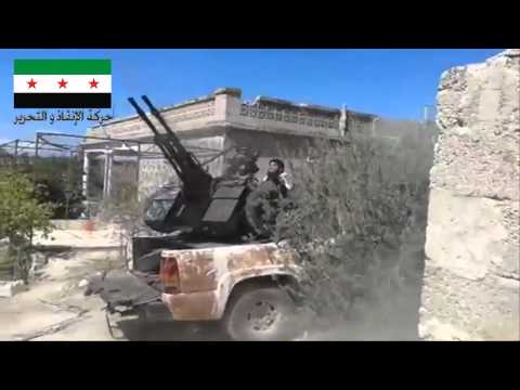 التصدي للطيران الحربي من قبل حركة الإنقاذ والتحرير في بلدة الزوار في ريف حماة