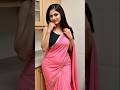 Chic Baby Pink Saree Look Casual Modern Style With Black Blouse Desi Sarees Sareelook Saree