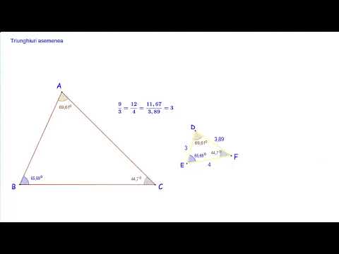 Triunghiuri asemenea. Definiție.