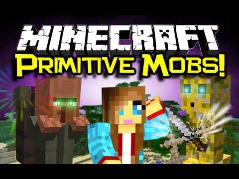 Minecraft - PRIMITIVE MOBS MOD Spotlight! - New Creepers,Villagers & MORE! (Minecraft Mod Showcase)