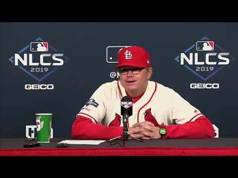 Mike Shildt talks after Cardinals drop Game 2 to Nationals