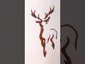 deer shadow drawing🎨 #deer #animals #shorts
