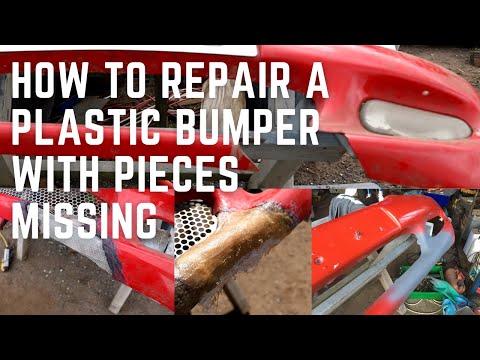 How to repair a damaged plastic ABS car bumper with pieces / chunks missing