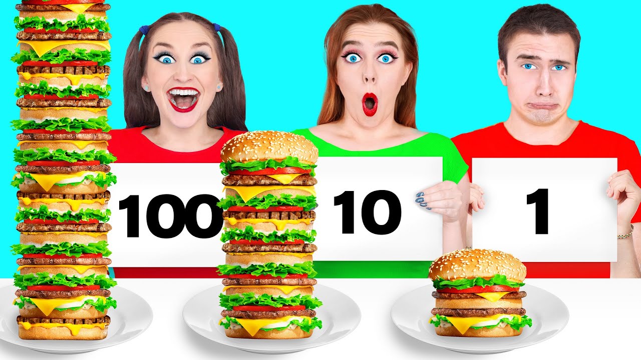 100 FOOD LAYERS Challenge #2 100 개의 음식 층 Multi DO 다 마