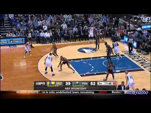Kevin Love 42pts-17reb vs Indiana Pacers (2014.02.19)
