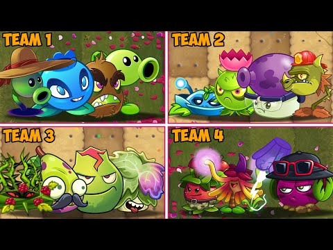 Pvz 2 - 5 Plant Teams Vs 6 Random Zombie Teams - Which Team is the best? Plants vs Plants