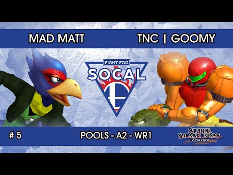Fight For SoCal 5 - Mad Matt (Falco) VS TNC | Goomy (Samus) - SSBM - Pools A2 (WR1)