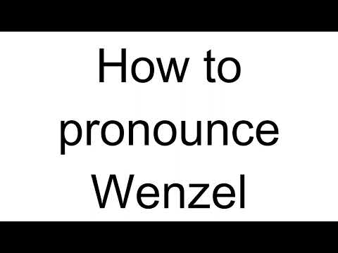 How to Pronounce Wenzel (German)