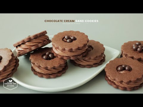 초콜릿 크림 샌드 쿠키 만들기 : Chocolate Cream Sand Cookies Recipe | Cooking tree