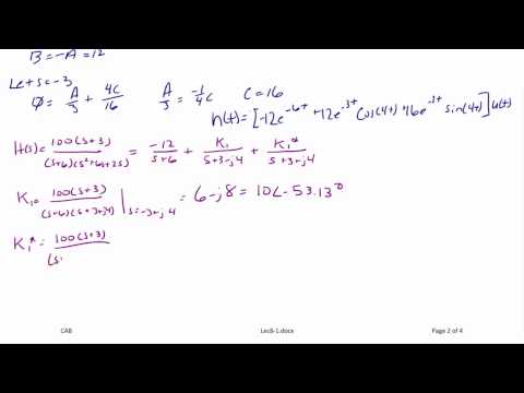 ECE205 Lecture 8-1: Partial Fractions