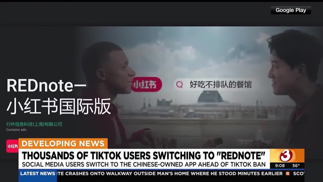 TikTok users switching to Chinese-owned app "RedNote"