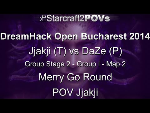 SC2 HotS - DH Bucharest 2014 - Jjakji vs DaZe - GS2 Group I - Map 2 - Merry Go Round - Jjakji