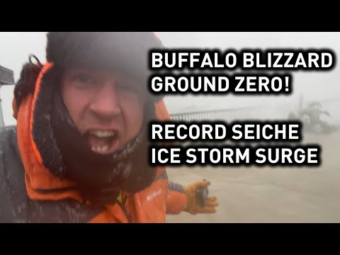 RARE SEICHE! BUFFALO BLIZZARD GROUND ZERO!