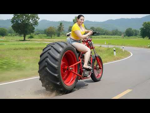 Genius Girl Builds a Crazy Off-Road Car and Races It on a Mountain Road