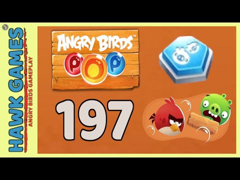 Angry Birds Stella POP Bubble Shooter Level 197 - Walkthrough, No Boosters