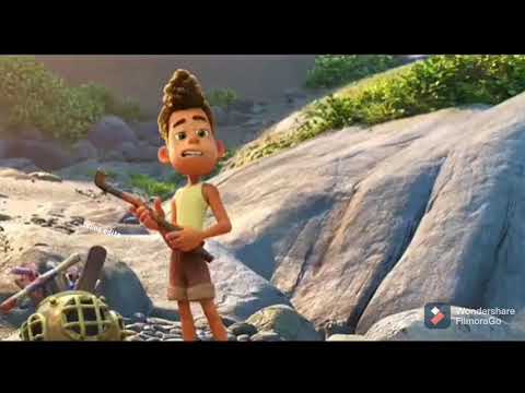 Luca movie clip 3. (Luca tries to walk for a first' time).