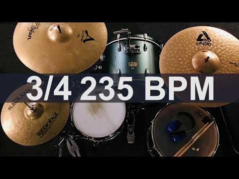 🔴 235 BPM 3/4 Heavy Drums Metronome