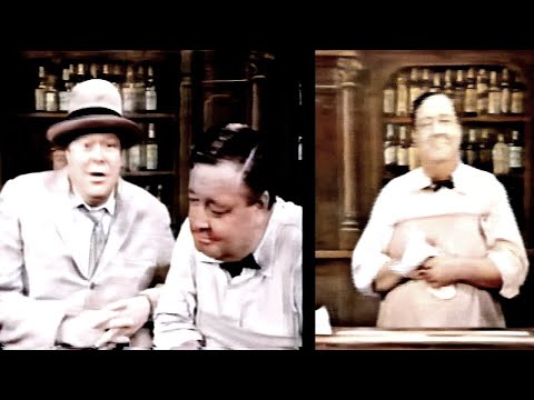 Jackie Gleeson 1962 Blooper - Joe The Bartender & Crazy (Frank Fontaine)   - Goodnight Sweetheart