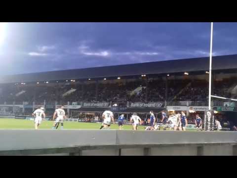 Zane kirchner try Leinster vs glasgow