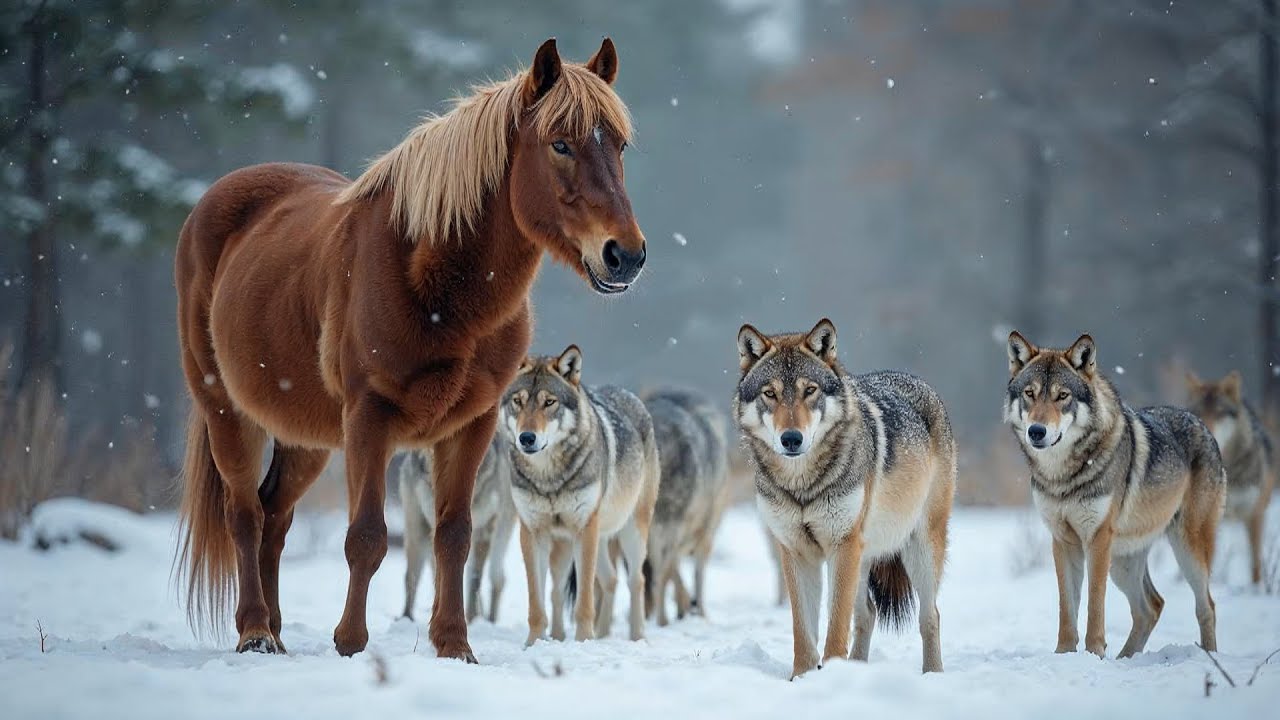 Jäger Sah ein Pferd in einem Wolfsrudel. Was Dann Passierte, Wird Sie Schockieren!