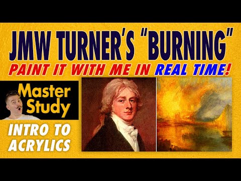 Paint J.M.W. Turner's "The Burning of the Houses of Lords" (1835)! Master Study – Easy Intro Acrylic
