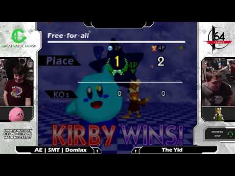 Smash 64: AE | SMT | Domlax (Kirby) V The Yid (Yoshi/Fox) - Shattered 100 Tourney