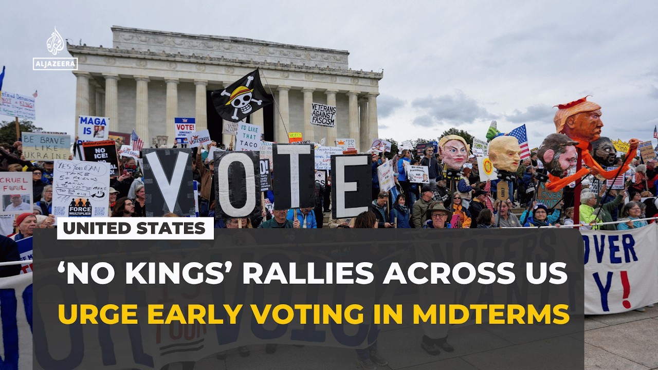 Thousands rally across the US urging voters to cast ballots early in midterms
