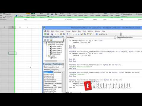 Microsoft Excel Visual Basic for Aplications  VBA  Tutorial 18    Follow Hyperlink  ✓ E Media TUTORI