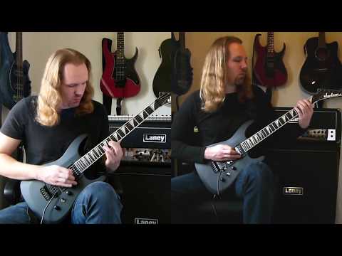 Alarion Guitars (in split-screen) on 'Waves of Destruction'. Dutch metal project by Bas Willemsen