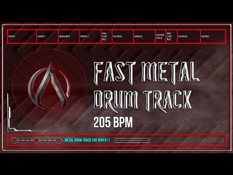 Fast Metal Drum Track 205 BPM | Preset 3.0 | Reissued (HQ,HD)