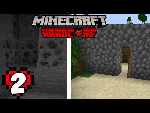 EPIC Minecraft Hardcore Episode 2: COAL and DEFENCE WALL!!!