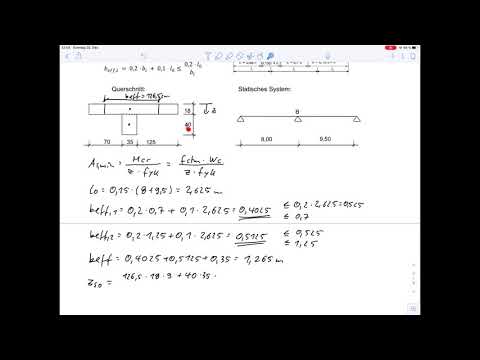 Bemessung eines Durchlaufträgers (Plattenbalken) – Rep. Massivbau 2 (Aufg6 WiSe14/15 und Aufg8)