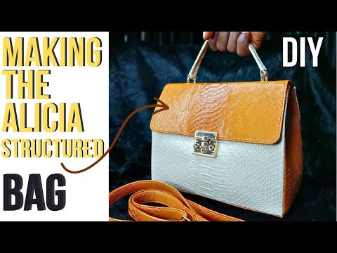 ⭐Alicia Structured Bag Making | PDF PATTERN | Bag Making | KhemBuzz