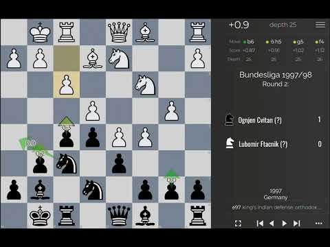 Lubomir Ftacnik vs Ognjen Cvitan  | Bundesliga 1997/98 | Round 2