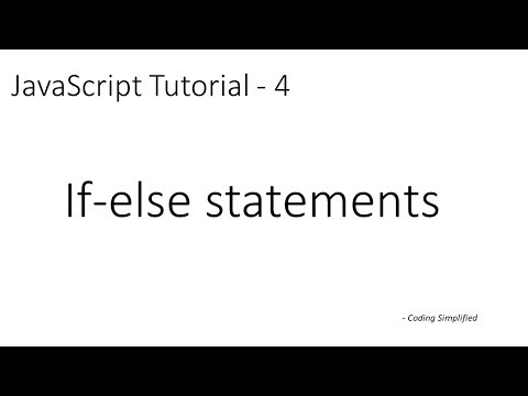 Javascript Tutorial 4 If Else Control Statement
