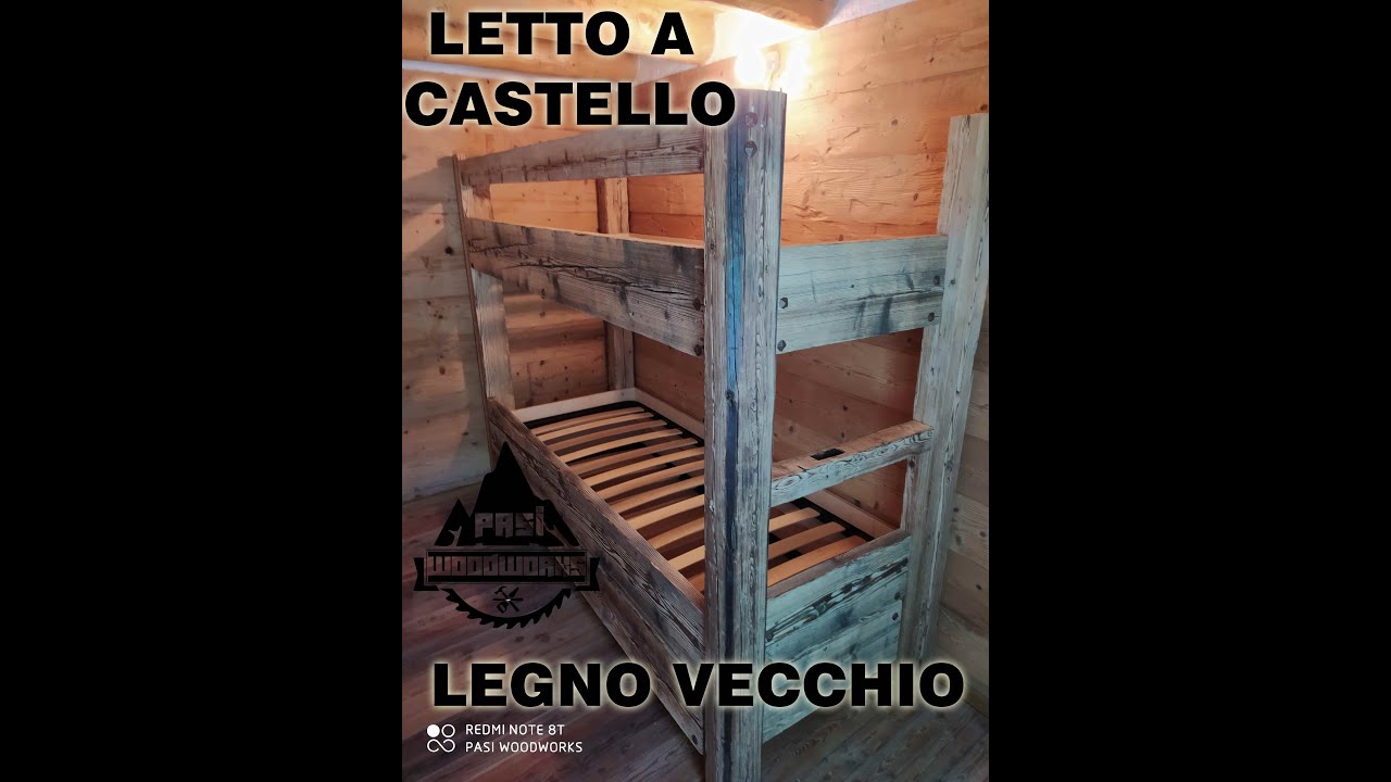 LETTO A CASTELLO CON LEGNO DI RECUPERO | come costruirlo