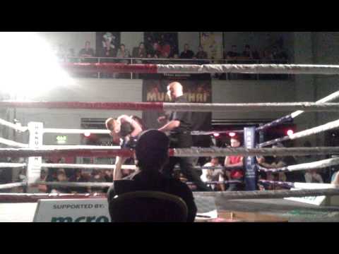 Martyn McBride Vs Bartosz Batra Muay Thai Jam 3 -rd5 pt2 last 30 secs as camera ran out of battery