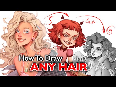 ultimate guide to DRAWING ANY HAIR (beginner step-by-step tutorial)