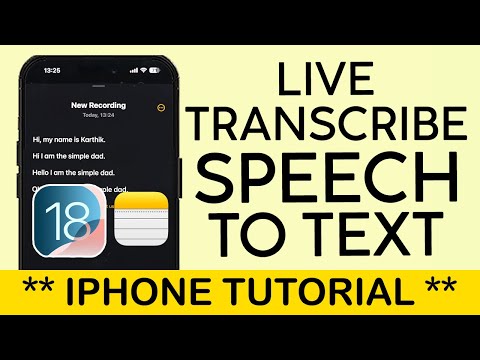 How to Live Transcribe Speech to Text on Notes App iOS 18 2024