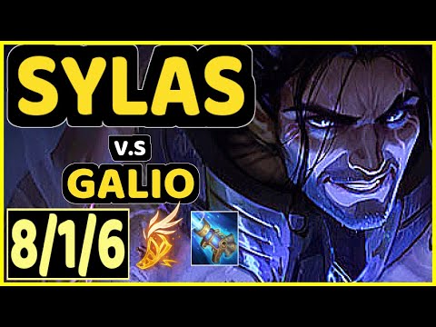 MILICA (SYLAS) vs GALIO - 8/1/6 KDA MID CHALLENGER GAMEPLAY - EUW
