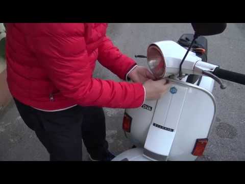 VESPA PX Guida completa alla sostituzione delle lampadine e regolazione del faro.