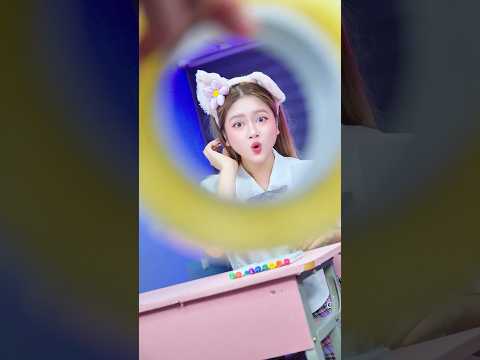 Drawing With Light... A Rainbow So Bright! 🔦 🌈#lilymeow #lilymiumiu #schoolcrush #schooldrama