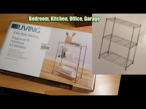 Assembling 3 Tier Wire Shelving for more storage in my closet!