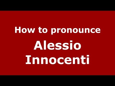 How to pronounce Alessio Innocenti (Spanish/Argentina) - PronounceNames.com