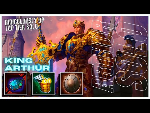 NO WONDER THIS OP GOD HAD A 90% PICK BAN RATE! - King Arthur Solo SMITE Conquest Gameplay